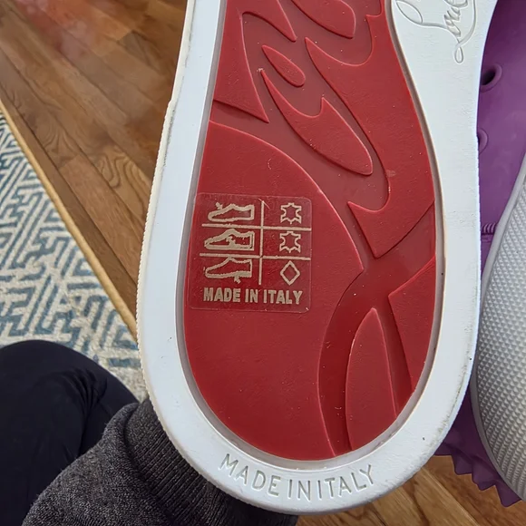 Christian Louboutin Lavender Spiked Sneakers - Picture 11 of 11